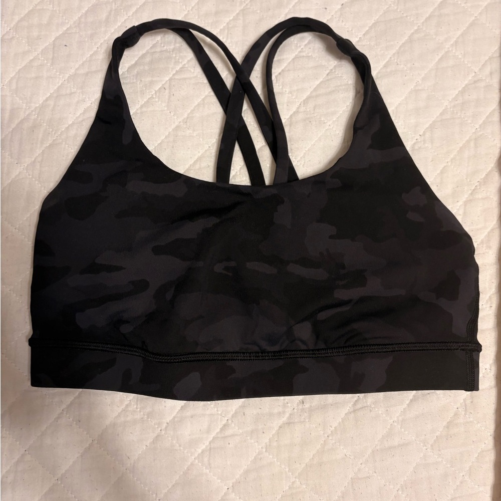 Lululemon Camo Sports Bra. Size 6.